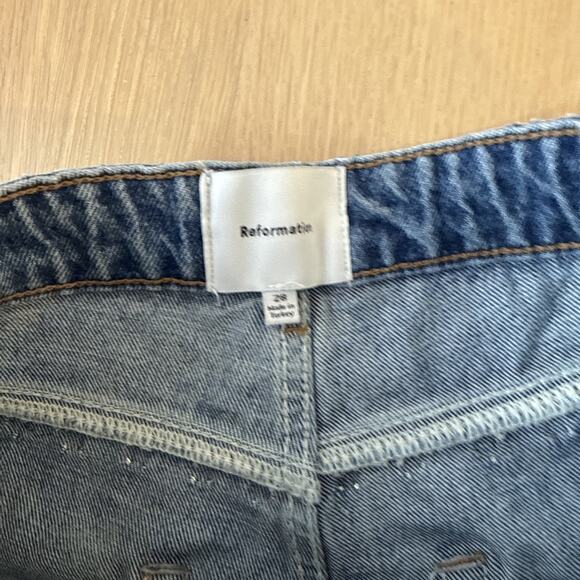 REFORMATION Cary High Rise Slouchy Wide Leg Jeans Size 28 2448 - Picture 12 of 13